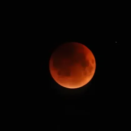 Red moon during a lunar eclipse